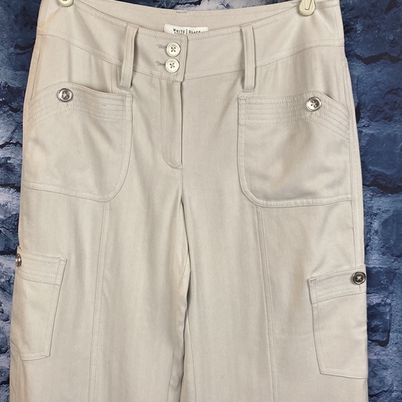 WHBM Silk Cargo Wide Leg Pants - Picture 2 of 10